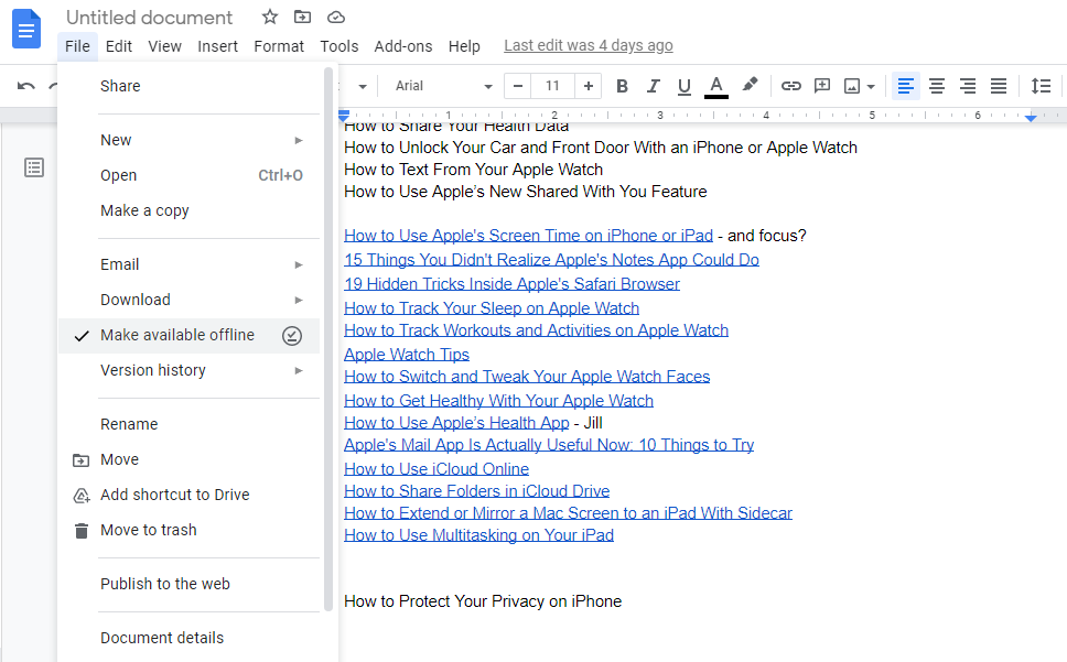 Các mẹo sử dụng Google Docs