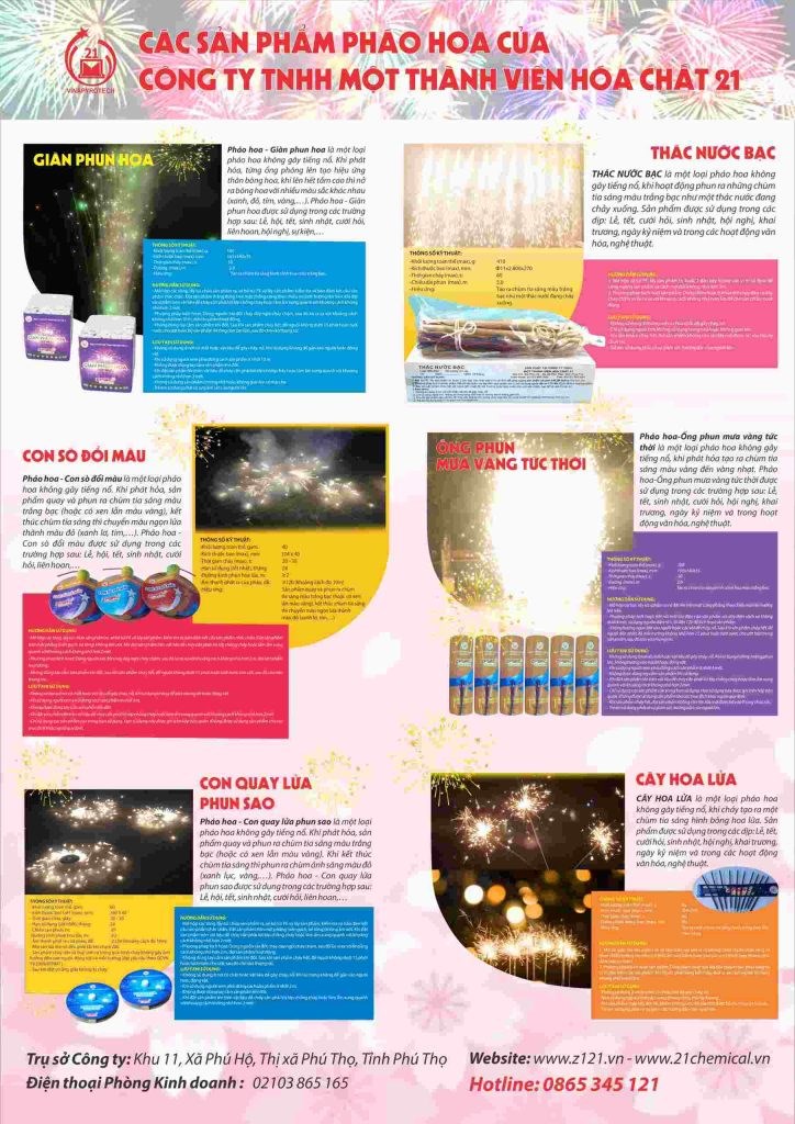 Sản phẩm pháo hoa Z121