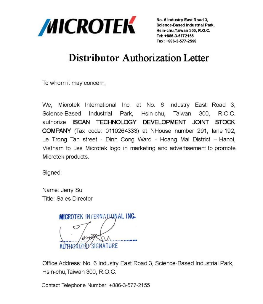 iScan -Đại lý máy scan Microtek chính hãng