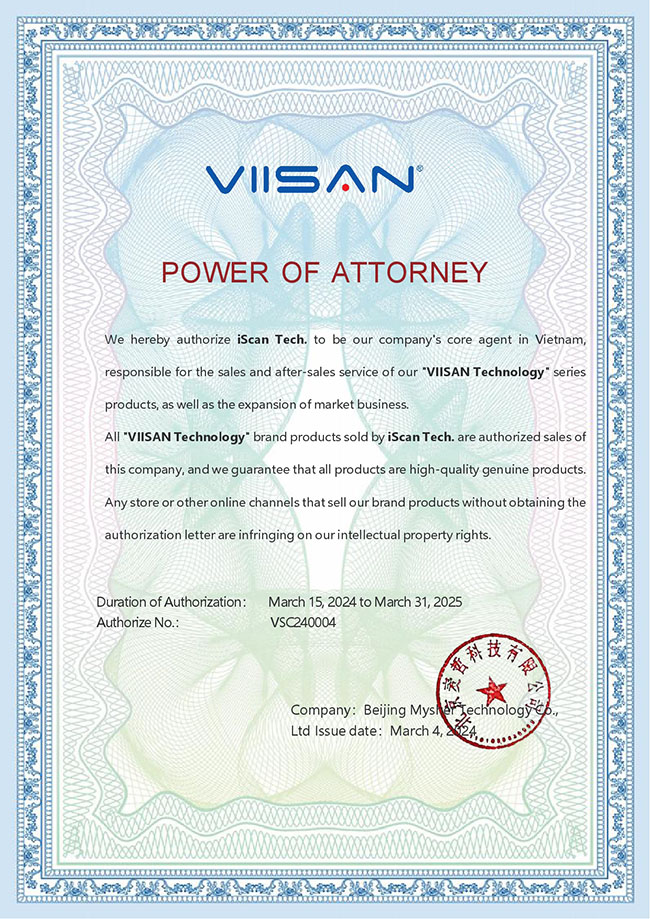 Chứng nhận iScan - Nhà phân phối Viisan chính hãng tại Việt Nam